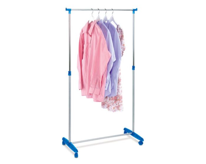 Stojan na šaty, modrý plast / chrom 51379 BLUE