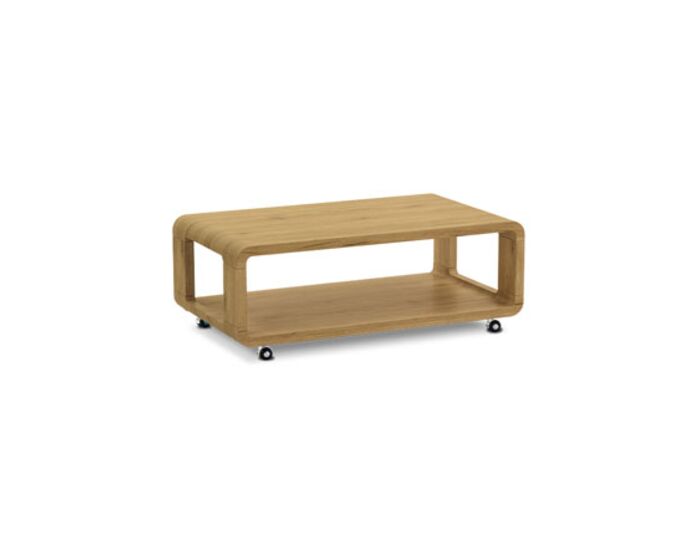 Konferenční stolek 105x60x38, MDF divoký dub, 4 kolečka AHG-126 OAK