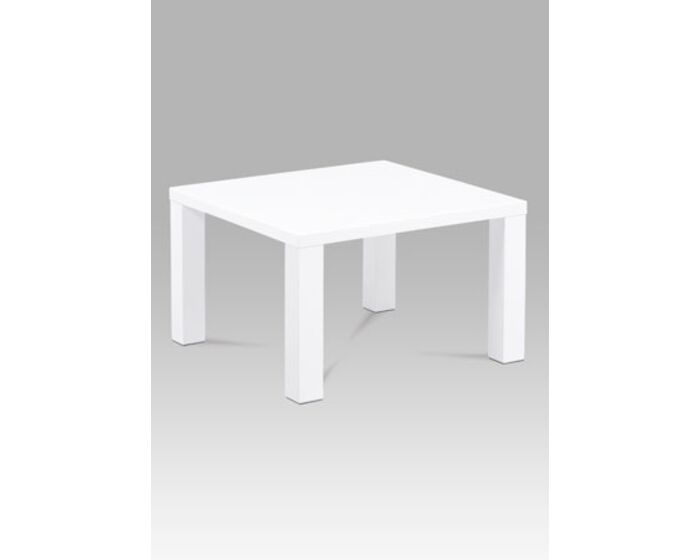 Konferenční stolek 80x80x50, vysoký lesk bílý AHG-501 WT