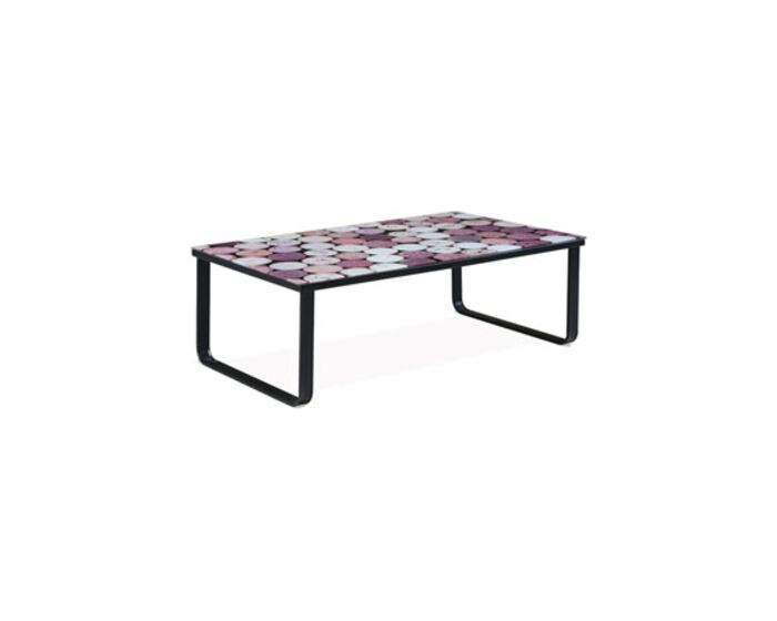 Konferenční stolek 105x55x32 cm, sklo s potiskem 