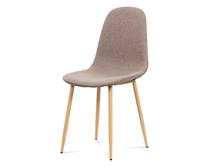 Jídelní židle, cappuccino látka-ekokůže, kov dub CT-391 CAP2