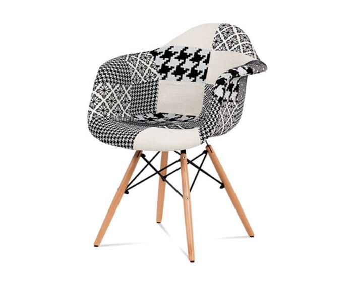 Jídelní židle, patchwork / masiv buk CT-756 PW2