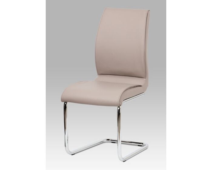 Jídelní židle koženka lanýžová / chrom DCH-575 LAN