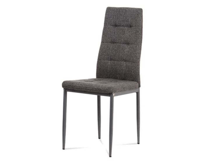 Jídelní židle, šedá látka, kov matný antracit DCL-397 GREY2