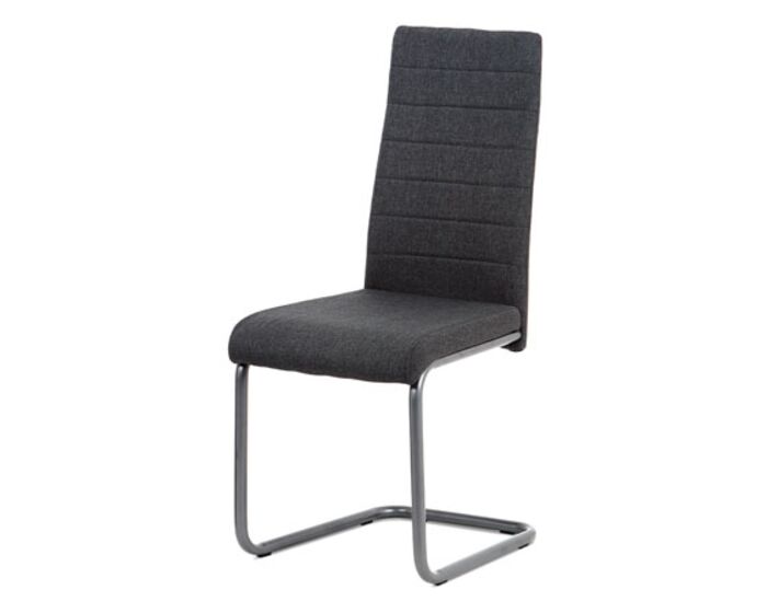 Jídelní židle, šedá látka, kov matný antracit DCL-400 GREY2