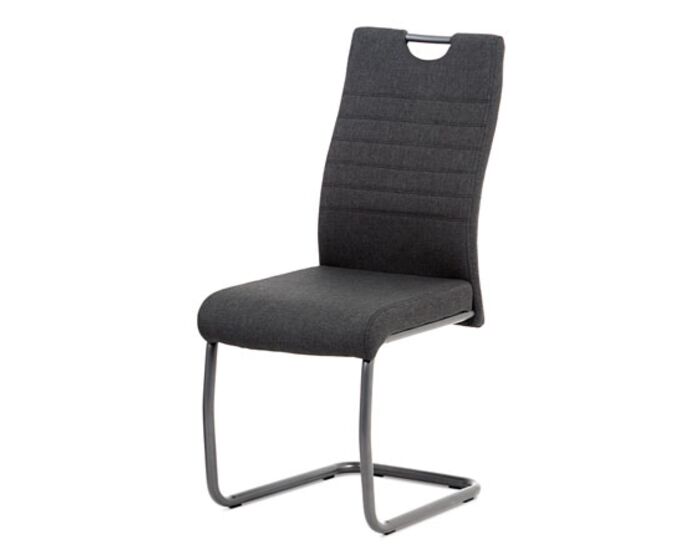 Jídelní židle, šedá látka, kov matná antracit DCL-417 GREY2