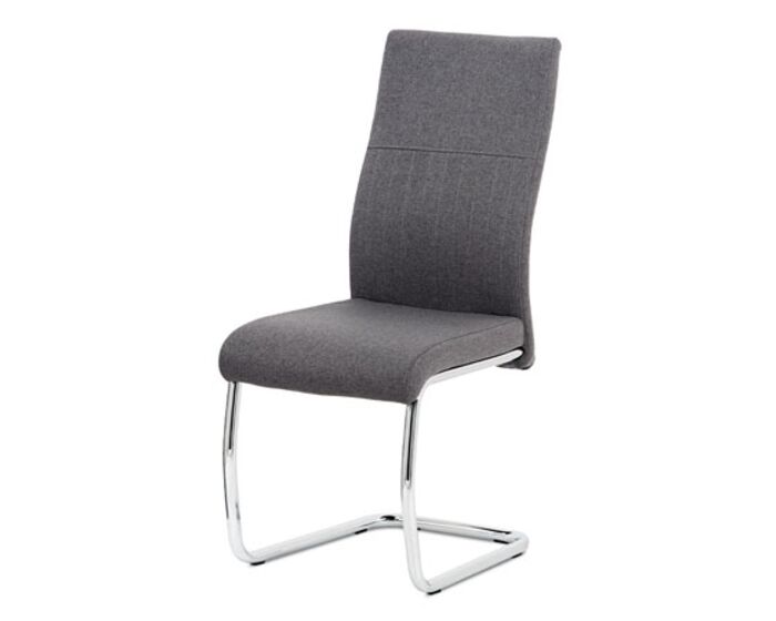 Jídelní židle, šedá látka, chrom DCL-450 GREY2