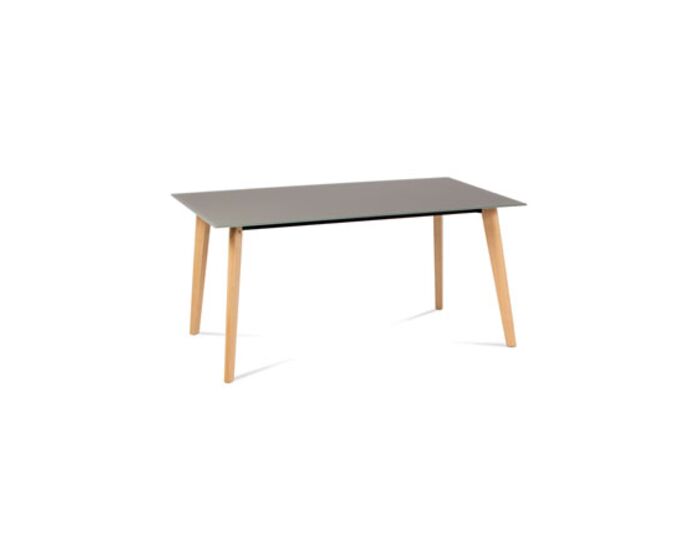 Jídelní stůl 160x90 cm, cappuccino sklo / dub DT-1091 CAP