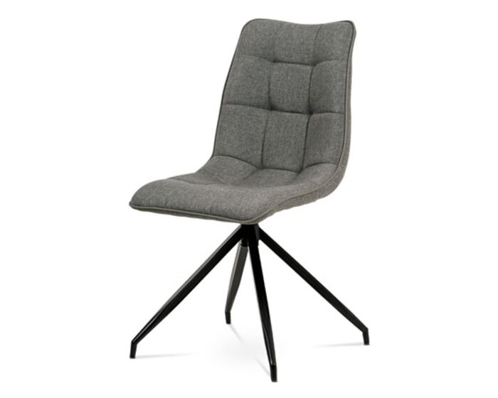 Jídelní židle, hnědá látka + ekokůže, kov antracit HC-396 COF2
