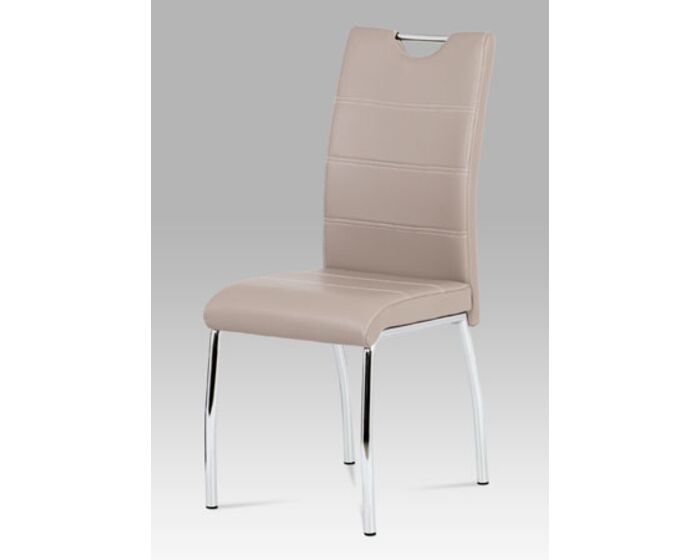 Jídelní židle koženka lanýž / chrom HC-585 LAN
