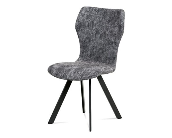 Jídelní židle, šedá látka, antracit kov HC-690 GREY2