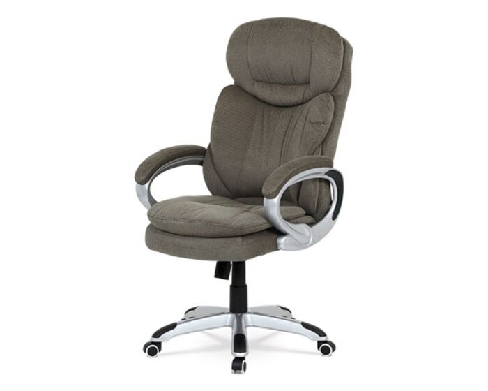 Kancelářská židle, houpací mech., šedá látka, plast. kříž KA-G198 GREY2