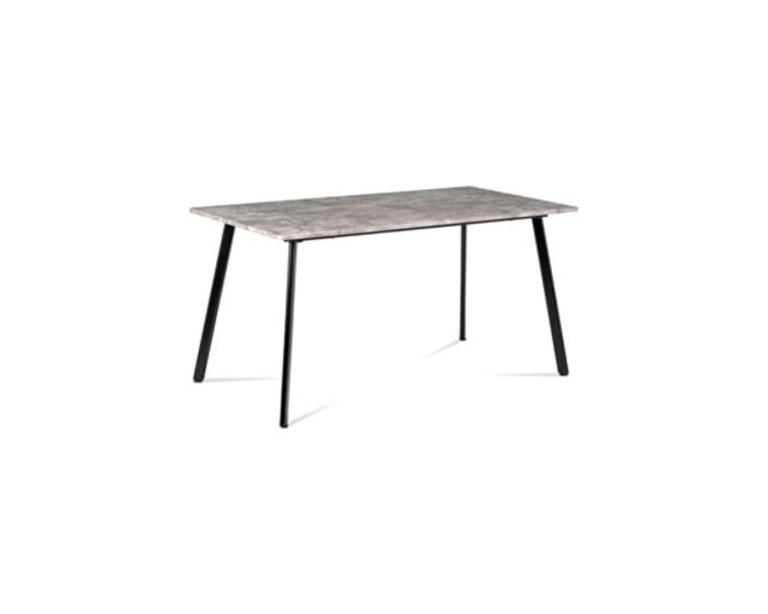 Jídelní stůl 150x80x76, MDF beton, kov matná černá MDT-2100 BET