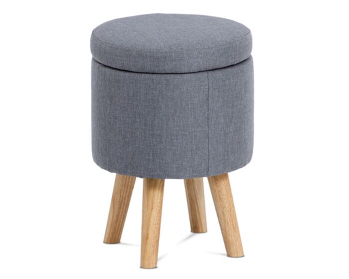 Taburet s úložným prostorem TAB-101 GREY2