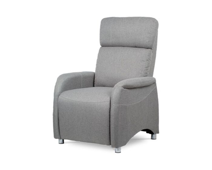 TV křeslo, lanýžová látka, kov černý lak / chrom TV-5040 LAN2