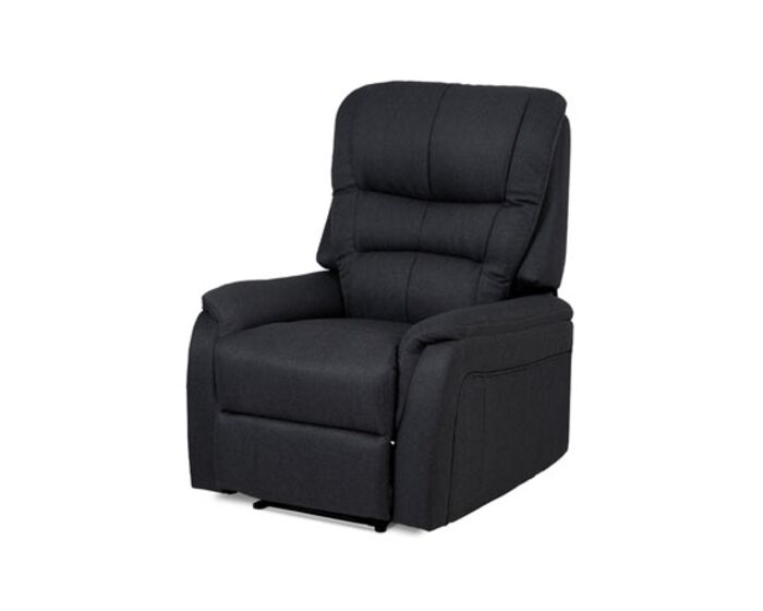 TV křeslo, šedá látka, kov černá TV-5053 GREY2
