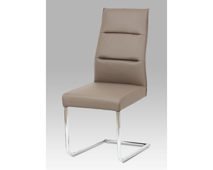 Jídelní židle chrom / koženka cappuccino WE-5033 CAP1