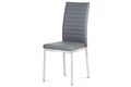 Jídelní židle koženka šedá / chrom AC-1285 GREY