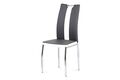 Jídelní židle koženka šedá + bílá / chrom AC-2202 GREY