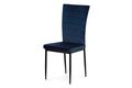Jídelní židle, modrá látka samet, kov černý mat AC-9910 BLUE4
