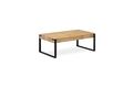 Konferenční stolek 110x60x42 cm, deska MDF dekor divoký dub tloušťka 10 cm, kov černý mat AHG-250 OAK