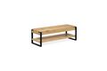 TV stolek 120x44x40 cm, MDF 3D dekor divoký dub tloušťka 100 mm, kovové nohy v černém matném laku AHG-252 OAK