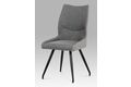 Jídelní židle koženka šedá + látka / černá kov DCH-351 GREY2