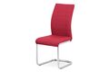 Jídelní židle, červená látka, kov chrom DCH-455 RED2