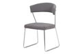 Jídelní židle, šedá látka, chrom DCH-496 GREY2
