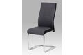 Jídelní židle šedá látka + černá koženka / chrom DCL-428 GREY2