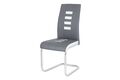 Jídelní židle ekokůže šedá / bílá, chrom DCL-961 GREY