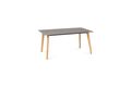 Jídelní stůl 160x90 cm, cappuccino sklo / dub DT-1091 CAP