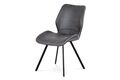 Jídelní židle, šedá látka vintage, kov černý mat HC-440 GREY3