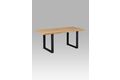 Jídelní stůl 180x90 cm, 3D dekor dub / černý kov HT-660 OAK