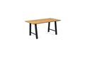 Jídelní stůl 160x90 cm, MDF dekor dub, kov černý mat HT-715 OAK