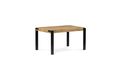Jídelní stůl 140x88x76, deska MDF dekor divoký dub tloušťka 100mm, kov černý mat HT-725 OAK