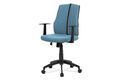 Kancelářská židle, látka modrá, houpací mechanismus, kříž plast černý, plastová kolečka KA-E826 BLUE
