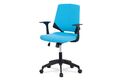Kancelářská židle, modrá látka, černý PP, houpací mechanismus KA-R204 BLUE