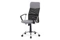 Kancelářská židle, šedá látka, černá MESH, houpací mech, kříž kovový KA-V204 GREY