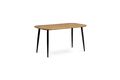 Jídelní stůl, MDF deska 3D dekor dub, kov černá barva MDT-600 OAK