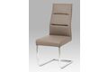 Jídelní židle chrom / koženka cappuccino WE-5033 CAP1
